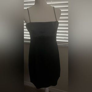 Dark, gray and rhinestone dress